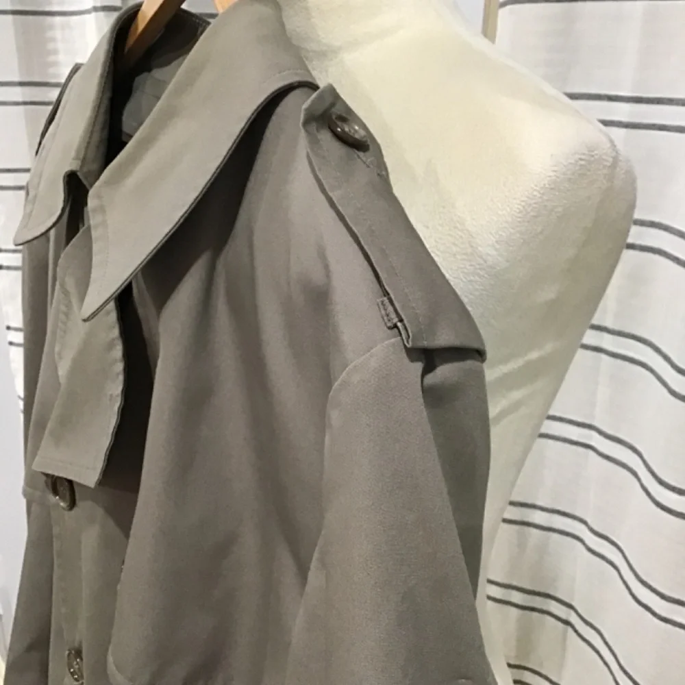 New Without Tags London Fog Men Size 42 Short Westwood Gray Trench Coat Classic - Picture 5 of 12